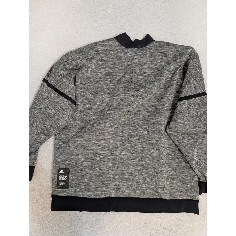 Adidas Running Sports Reversible Jacket‎ Mens XL Ventilated Gry Black $120